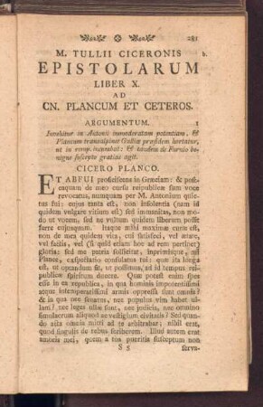 Liber X. Ad Cn. Plancum Et Ceteros
