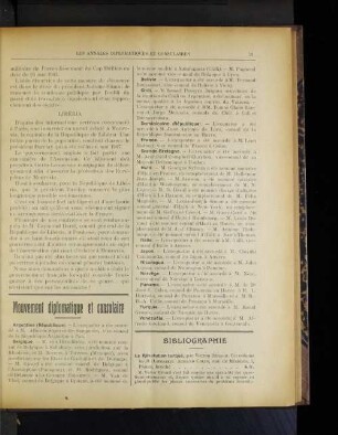 Mouvement diplomatique et consulaire