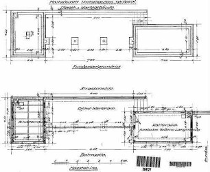 Unterhausen-Spinnerei: Nebengebäude Wartegebäude/off.Wartehalle Grundriß EG,Fundamentriß