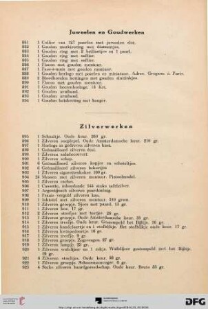 Zilverwerken (Nr. 895-936)