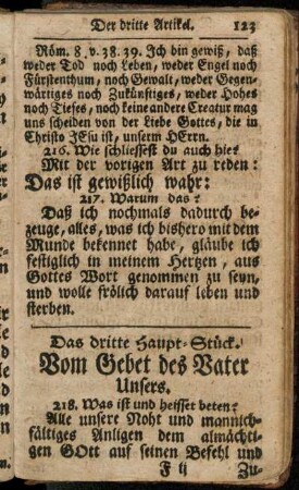 Das dritte Hauptstück. Vom Gebet des Vater Unsers.
