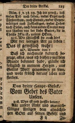 Das dritte Hauptstück. Vom Gebet des Vater Unsers.