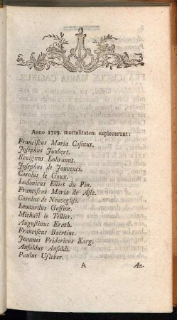 Anno 1719. mortalitatem expleverunt:[...]