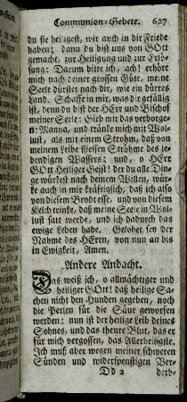 Andere Andacht. - Wenn man das heilige Blut Christi empfangen will.