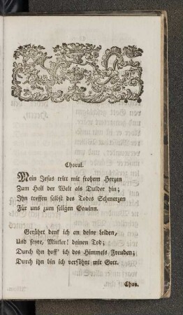 [Betrachtungen über das Leiden und Sterben Jesu Christi. Eine Passionsmusik, ...]