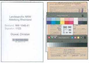 Entnazifizierung Christian Orywal , geb. 24.05.1921 (Schreiner)