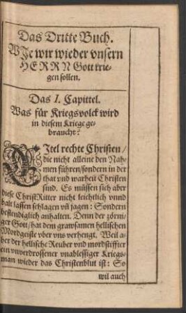 Das Dritte Buch. Wie wir wieder unsern Herrn Gott kriegen sollen.