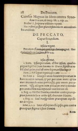 De Peccato. Caput secundum.