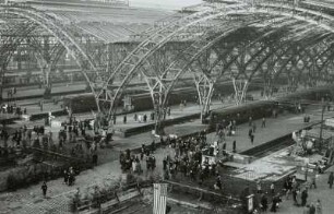 Leipzig, Hauptbahnhof, Perronhallen, 1948