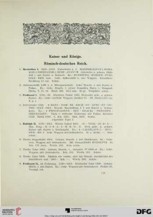 Kaiser und Könige (Nr. 1-139)
