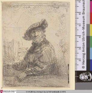 [Mann in einer Laube; Man in an Arbour; Homme sous une treille]