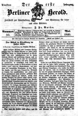 Nummer 50, Mai 1846