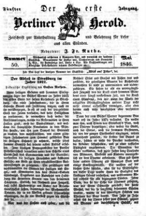Nummer 50, Mai 1846