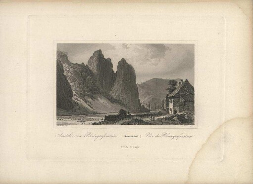 Ansicht von Rheingrafenstein. Vue du Rheingrafenstein