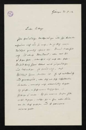 Brief 47: 31.05.1912