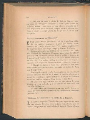 Escritores uruguayos en "Nosotros"