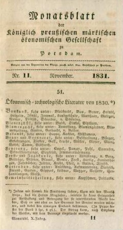 Nr. 11. November. 1831.
