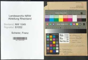 Entnazifizierung Franz Scherer , geb. 28.11.1899 (Architekt)