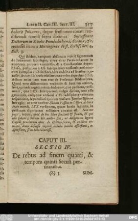 Sectio IV. De rebus ad finem quarti, & tempora quinti Seculi pertintentibus.