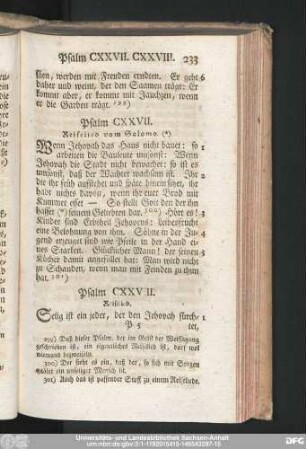 Psalm CXXVIII. Reiselied.