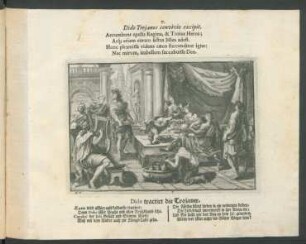 7. Dido Trojanos convivio excipit. - Dido tractirt die Trojaner.
