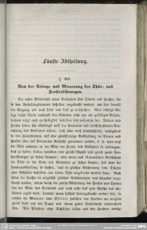 Fünfte Abtheilung