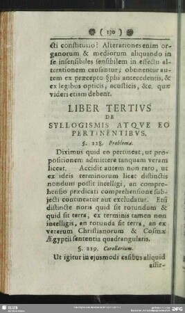 Liber Tertius De Syllogismis Atque Eo Pertinentibus