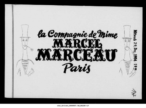 la Compagnie de Mime Marcel Marceau Paris