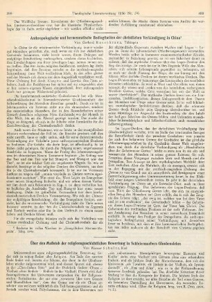 399-402 Über den Maßstab der religionsgeschichtlichen Bewertung in Schleiermachers Glaubenslehre