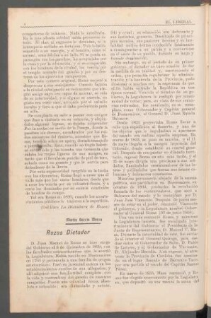 Rozas dictador