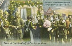 Wenn die Soldaten durch die Stadt marschieren.