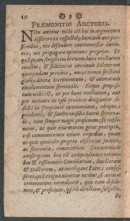Praemonitio Auctoris