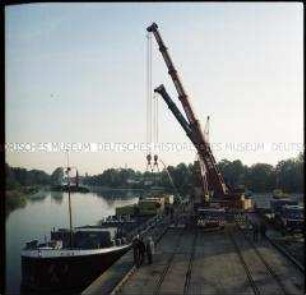 VE Kombinat Deutrans: Gütertransport im Hafen von Königswusterhausen