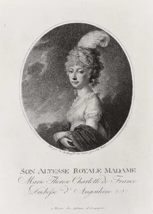 Madame Angoulême, Marie Térése Charlotte d'Artois von Frankreich