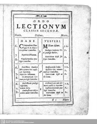 Ordo lectionum classis secundae