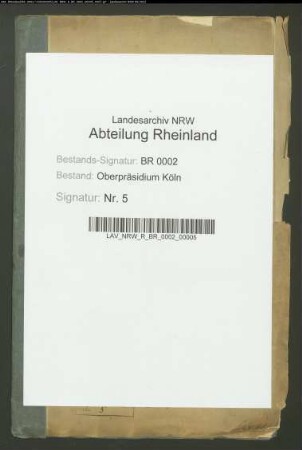 Viehstandstabellen für die Oberpräsidantur