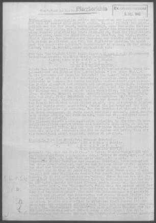 Weidenstetten: Visitationsberichte 1959/60 mit Pfarrbericht 1959