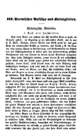 Philologische Miscellen