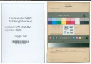 Entnazifizierung Karl Rogge , geb. 22.08.1888 (Maler)