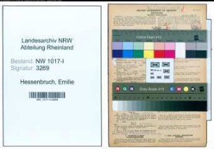 Entnazifizierung Emilie Hessenbruch , geb. 28.01.1869 ()
