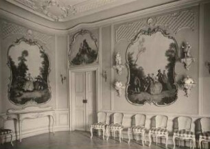 Pillnitz. Schloss. Bergpalais, Wattaeusaal mit Gemälden von Dietricy (nach 1741)