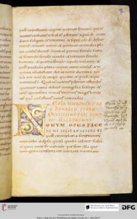 Praefatio Hieronymi in quattuor evangelia ad Damasum papam