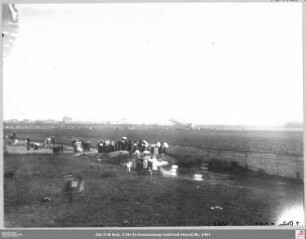 Internationale Luftschiffahrt-Ausstellung: Flugplatz Rebstock mit Luftschiff Zeppelin