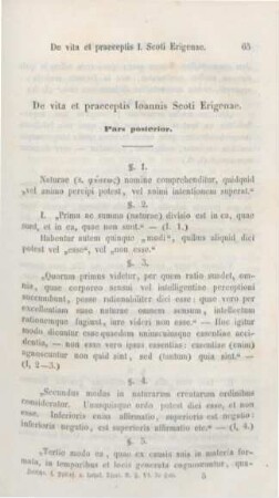 65-96 De vita et praecptis Ioannis Scoti Erigenae : pars posterior