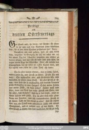 Predigt am dritten heiligen Osterfeyertage.