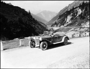 Arlberg: Arlbergstraße Pass, mit Lancia und P.