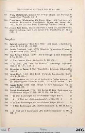 Graphik (Nr. 594-662)
