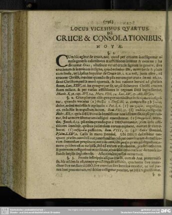 Locus Vicesimus Quartus De Cruce Cosolationibus Notae