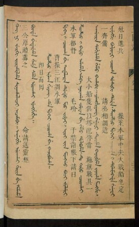 Z'ooz'oo ilan giyang de mukei cooha be banjibuha = 曹操三江調水軍