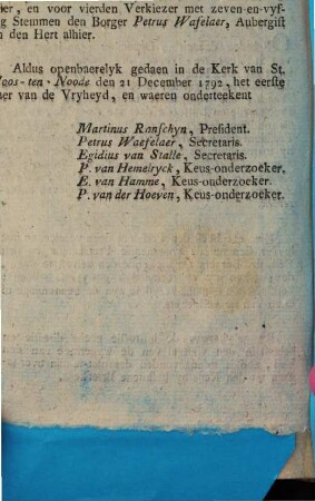 Proces-Verbael, Gehouden in de Verdeyling van St. Joos-ten-Noode, Scharebeek en Elsene, Cuypen deezer Stad Brussel tot St. Joos-ten-Noode